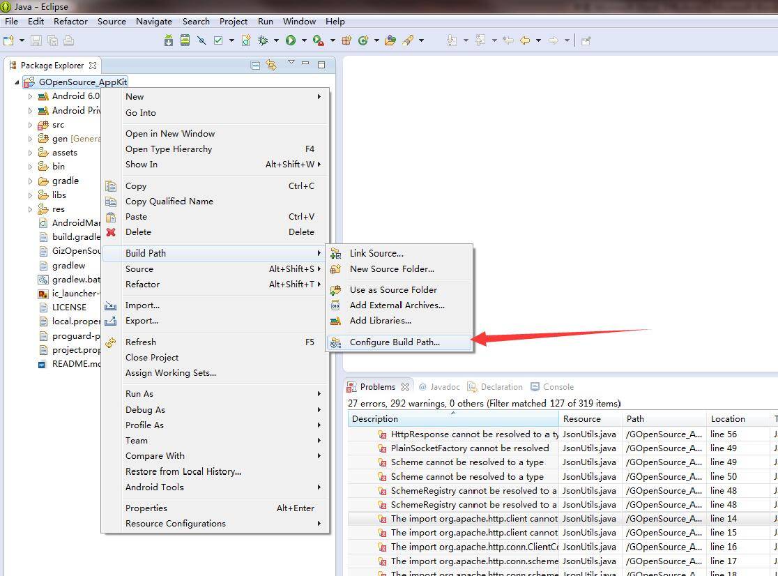  eclipse the import org apache http client cannot be resolved 